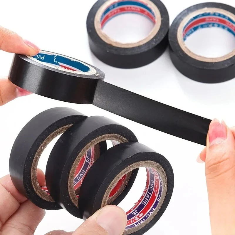 Black Self-Adhesive PVC Electrical Insulating Tape Heat Resistant Wire Protection Tape for Electrical Safety