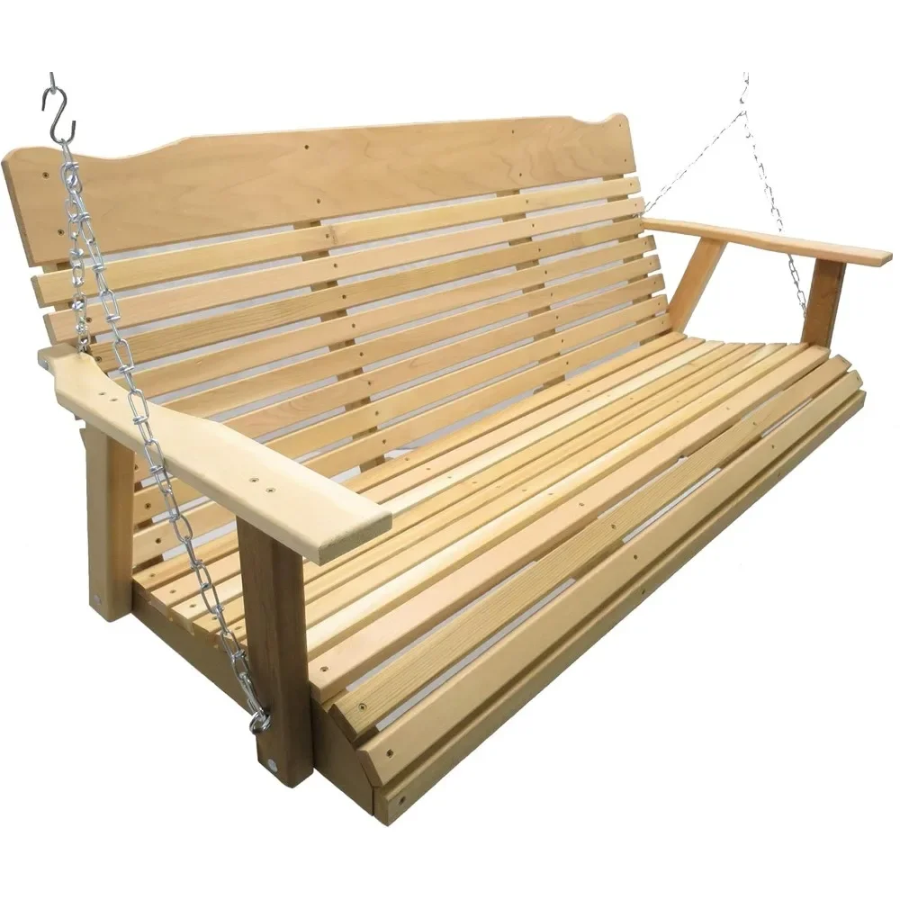 5' Natural Cedar Porch Swing, Crafted