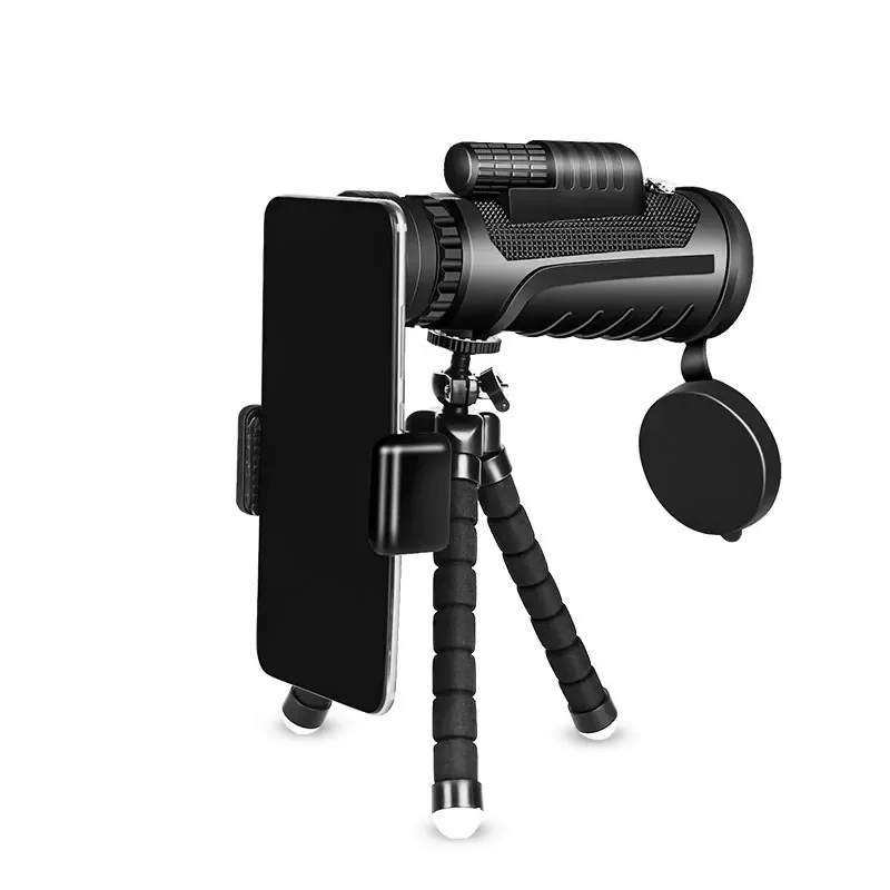 

Outdoor Monocular 10x40 Zoom Long-Distance Viewing Hunting with Tripod Mobile Phone Holder