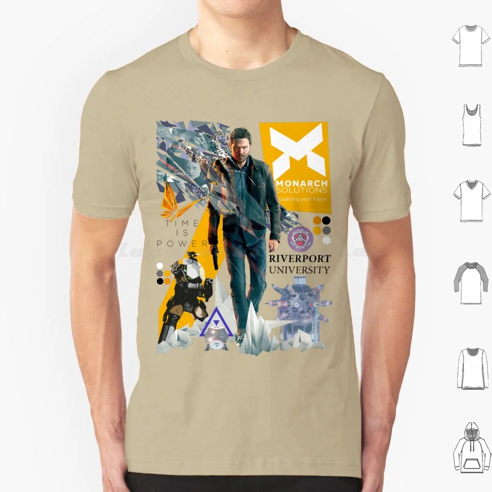Camiseta Quantum Break talla grande 100% algodón Quantum Break Quantum Break monarque soluciones banda Stonecrow música Heavy Metal Jack