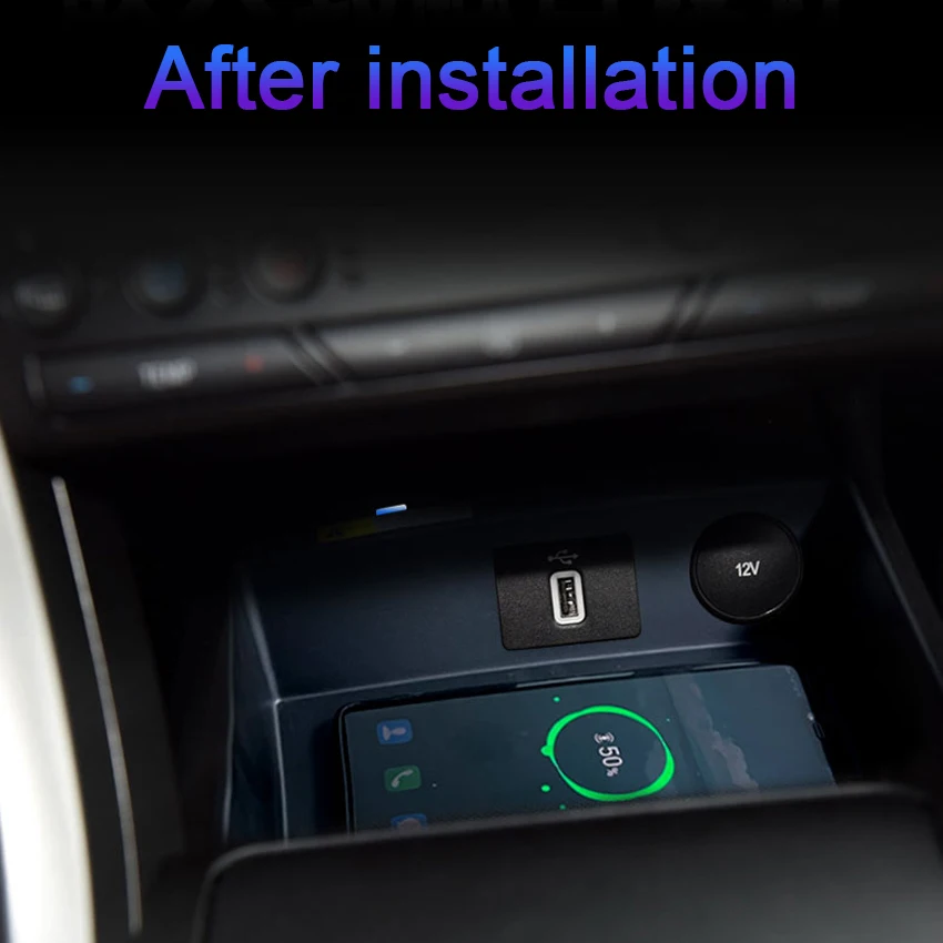 차량용 무선 충전기, 특수 온보드 QI 폰 고속 충전 패널, 포드 몬데오 2018 2019 2020 2021 차량용 유도 충전기, 15W