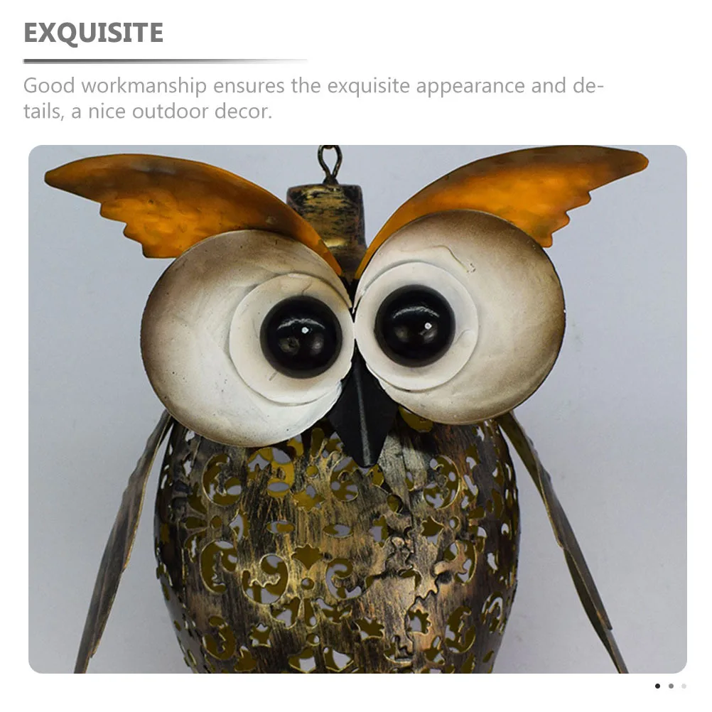 

Owl Wind Chime Lamp Chimes for outside Pendant Hanging Solar Lights Outdoor Windchime