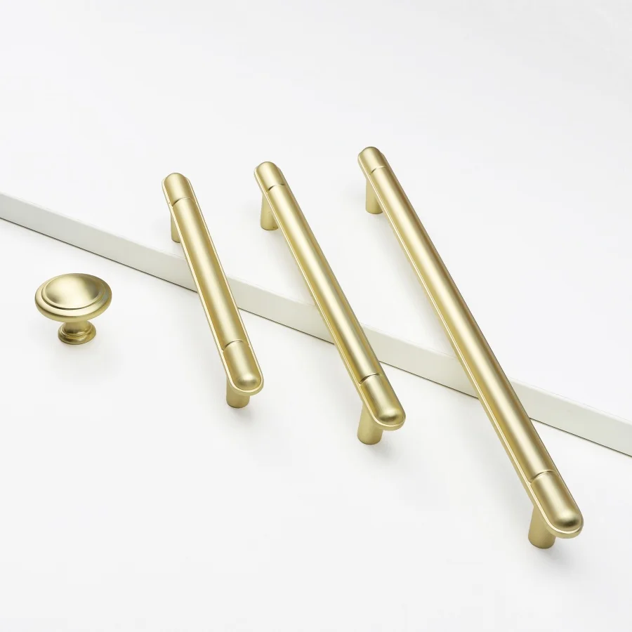 Multiple Sizes Zinc Alloy Geometric Bar Handle for Kitchen Cabinet Makeover Easy Install, with Screws