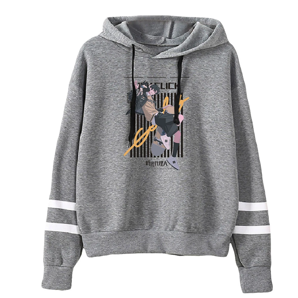 Năm 2022 Liên Kết Click Anime Áo Hoodie Unisex Pocketless Song Song Thanh Tay Áo Nỉ Nam Nữ Khoác Harajuku Dạo Phố Quần Áo