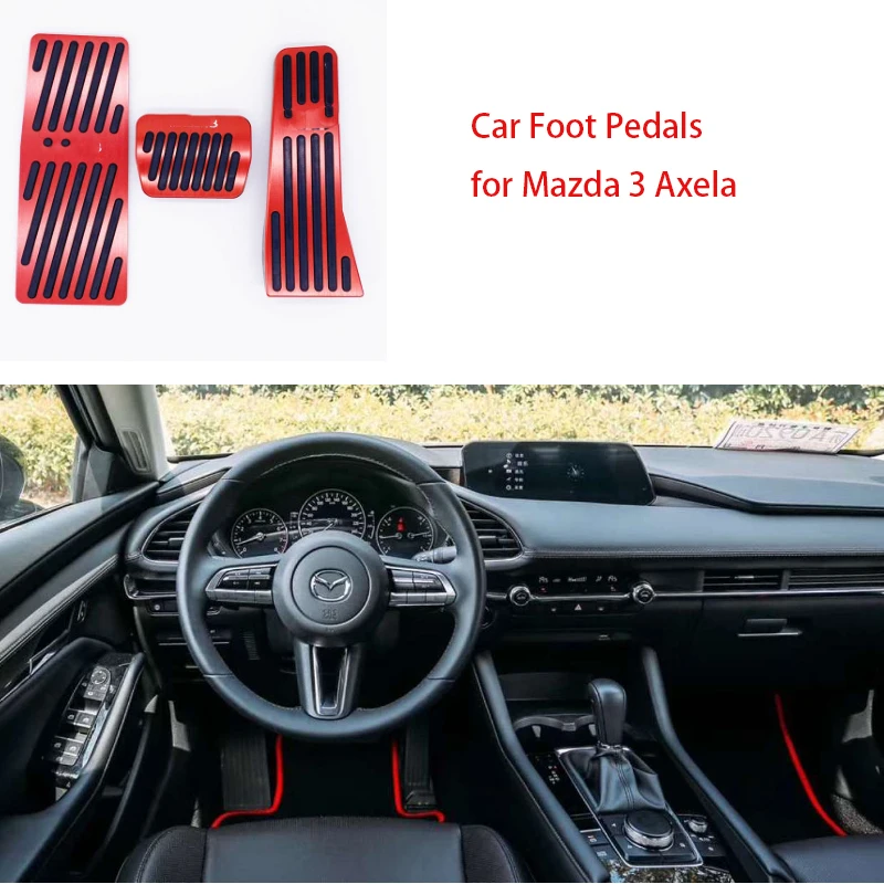 

Car Foot Pedals for Mazda 3 Axela Chases Light Accelerator Brake Pedal Pad Aluminum Alloy Rest Mats Interior Acessories