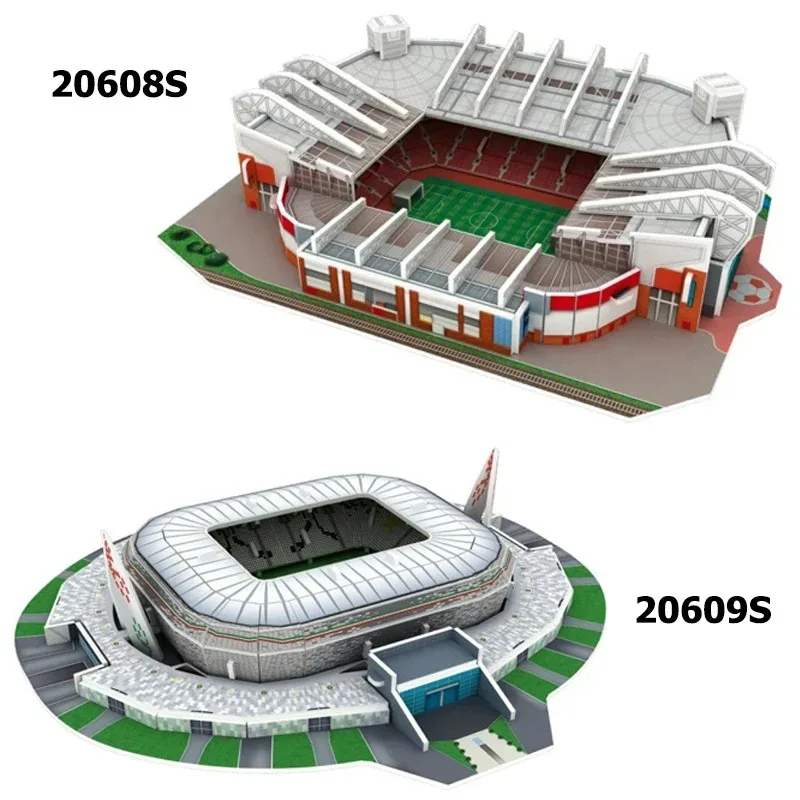 Miniature Football Field 3D DIY Puzzle World Famous Stadiums Models Football Game Peripheral Toys Fans Birthday Toys Gifts