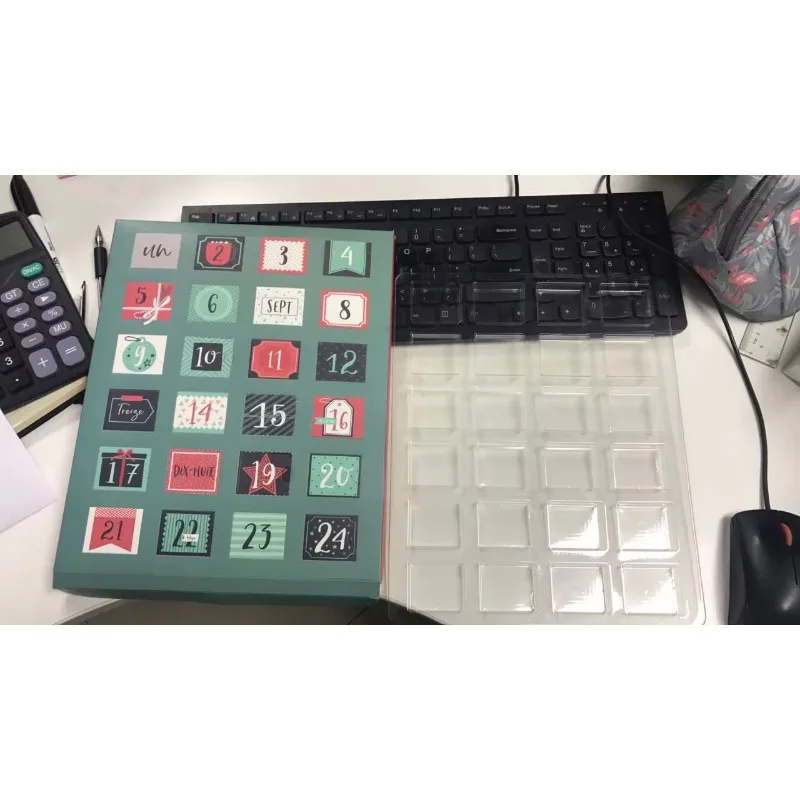 Customization.Customization.Retail Logo Printed Christmas Custom Chocolate Gift Box Advent Calendar