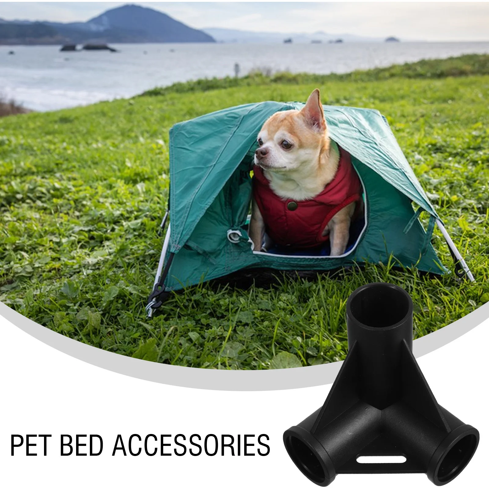 6 pezzi raccordi per tende a baldacchino connettori per tende per animali domestici affidabili asta in materiale ABS per struttura stabile installazione semplice