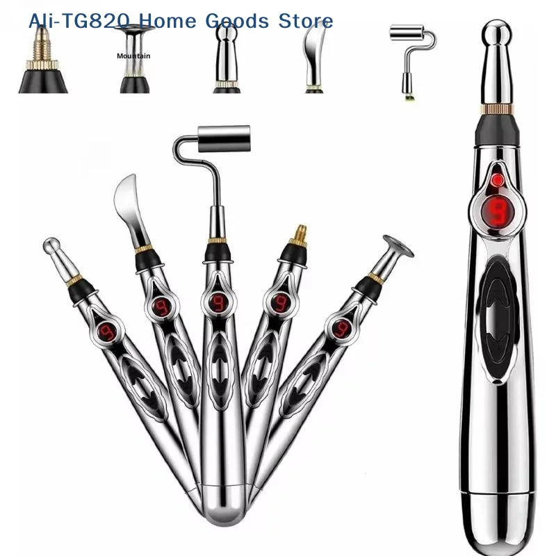 5 In 1 Electronic Acupuncture Pen Meridian Energy Pulse Massage Pen Acupoint Stimulation Pain Relief Muscle Relaxation Portable