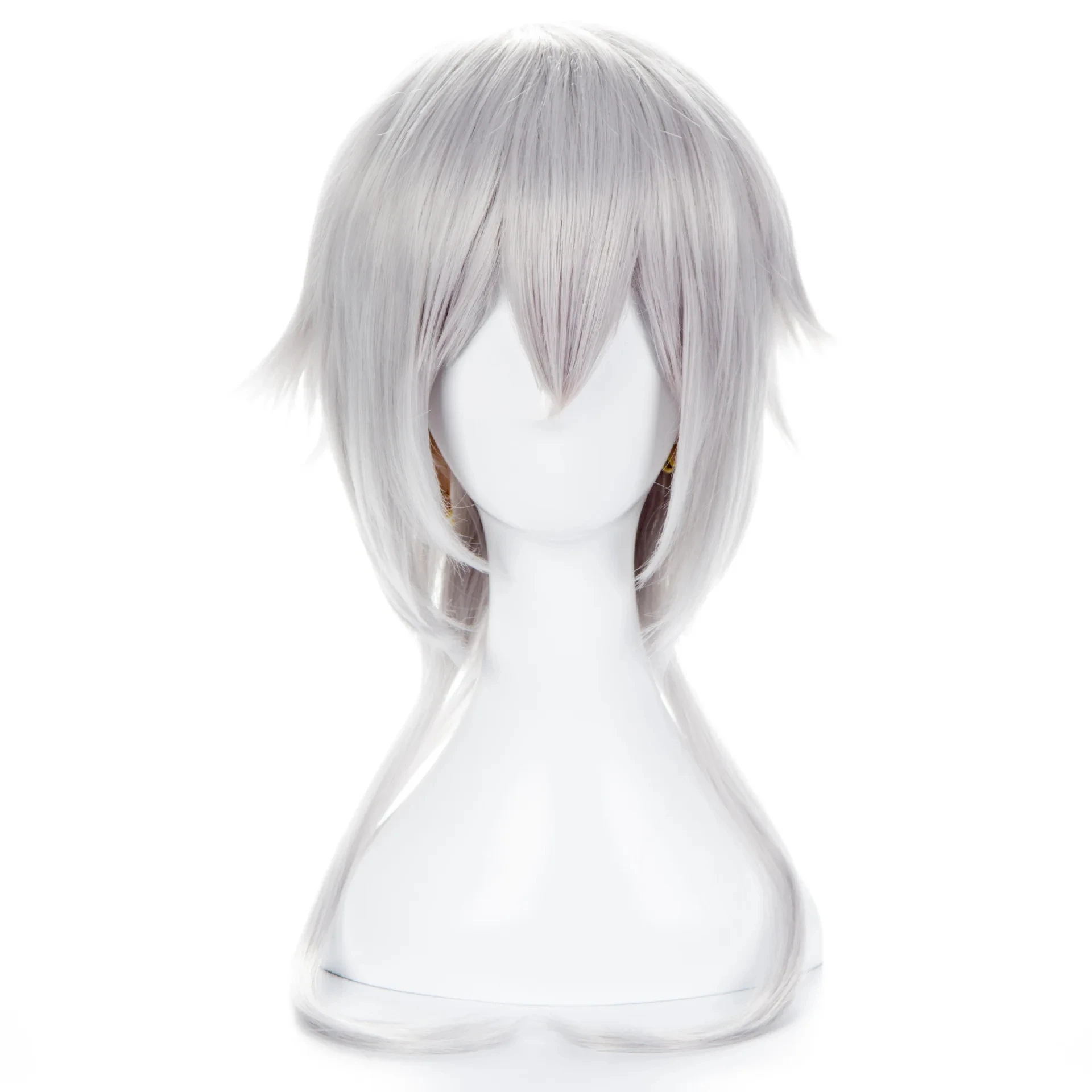 Anime Bungo Stray Dogs Fukuzawa Yukichi Silvery White Heat Resistant Hair Cosplay Costume Wig