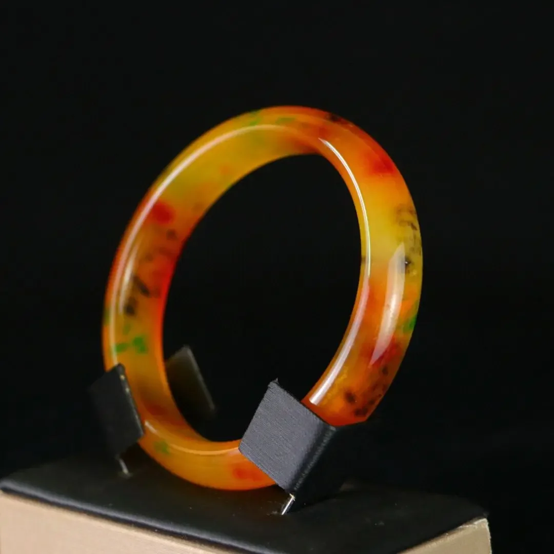 完璧なハイアイスジェダイトカラフルなセイコー彫刻ブレスレット女性の絶妙なジュエリーギフトコレクション