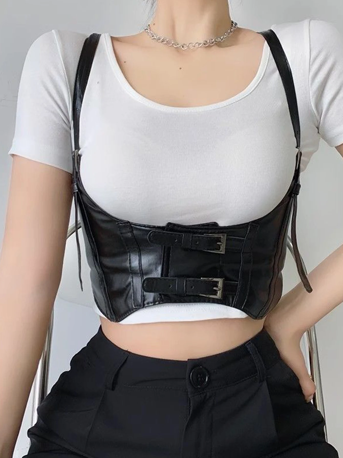JK Style Girls' Waist Cincher - Elastic Suspender Belt, Extra-Wide Waistband, Sling-Style Belt, Plus-Size, Waist-Slimming & Bust