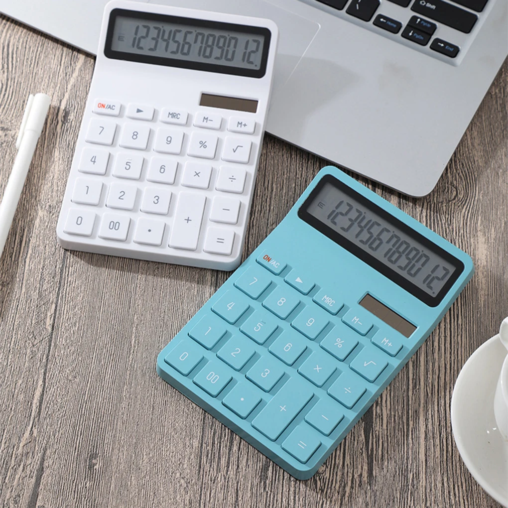 

12-значный большой калькулятор с ЖК-дисплеем, калькулятор стандартной функции с солнечной батареей и двойным питанием для дома, базового настольного офиса