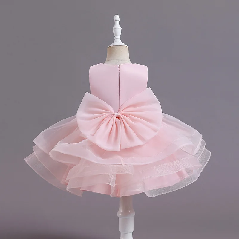 Flower Dress For Girls Tulle Layered Princess Child Girl Dress Tutu Children's Party Birthday Dress robe bebe fille 1-5 Years