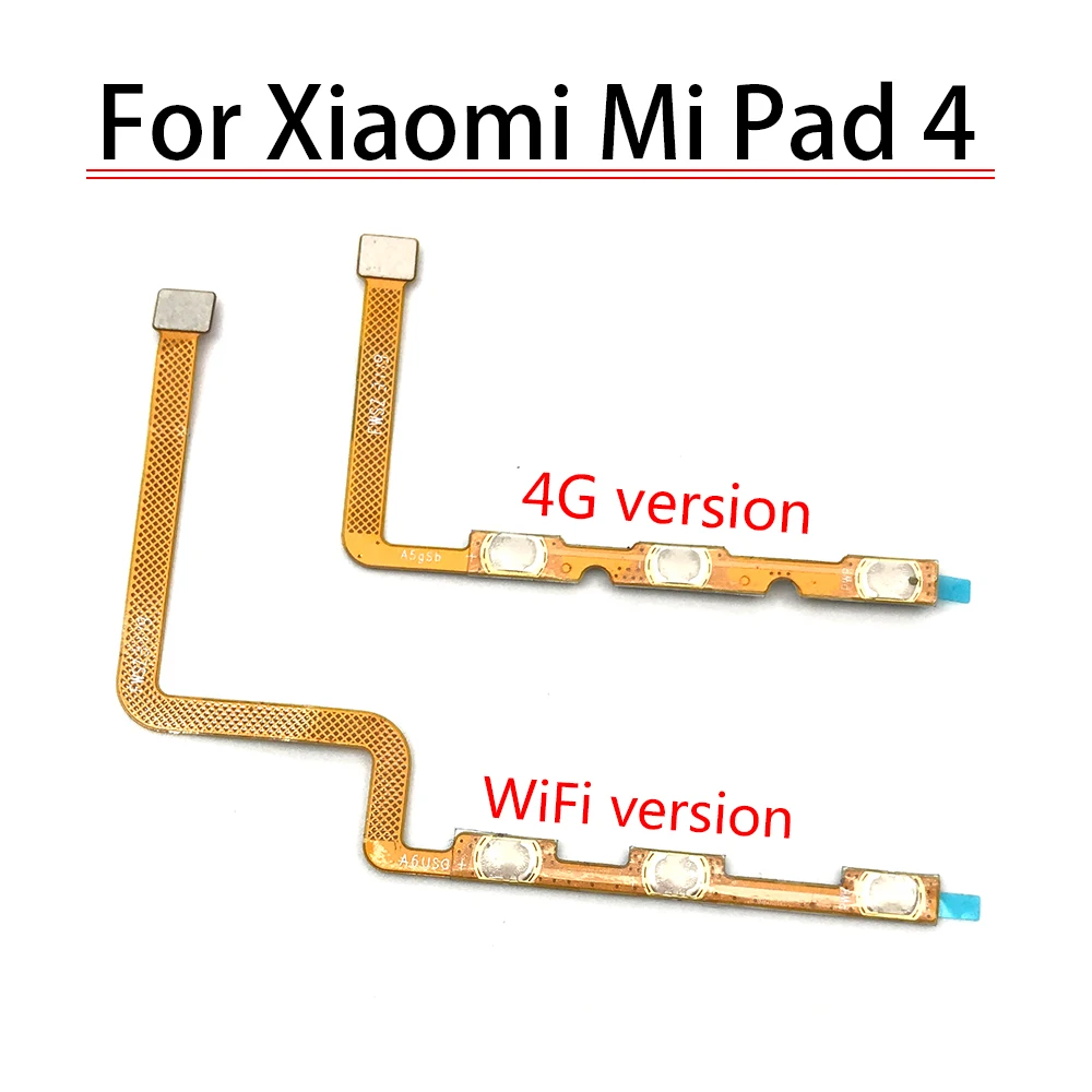 

10Pcs/Lot,Power On Off Volume Side Button Key Flex Cable For Xiaomi Mi Pad 4 Pad4 Replacement Parts TelePhone Phone Repair Parts