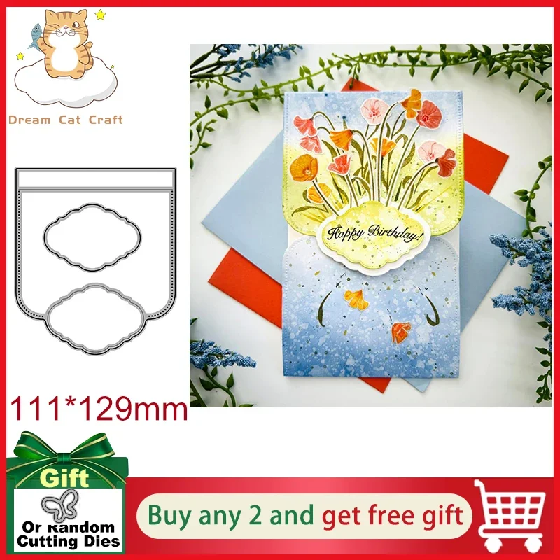 Fantastic Front Message Frame Metal Cutting Dies for Diy Card Album Craft Scrapbooking Embossing Stencil Die Cut Decoration 2024