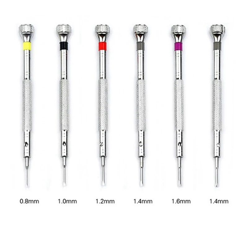 6Pcs Steel Watch Screwdrivers & 6Pcs Spare Drill Bits Kits For Watchmaker Remove And Adjust Repair Watch Glasses Tools