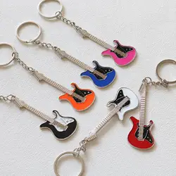Creative Guitar Keychain Mini Bass Key Ring Instrument Keychains For Music Lovers Women Fashion Bag Pendants