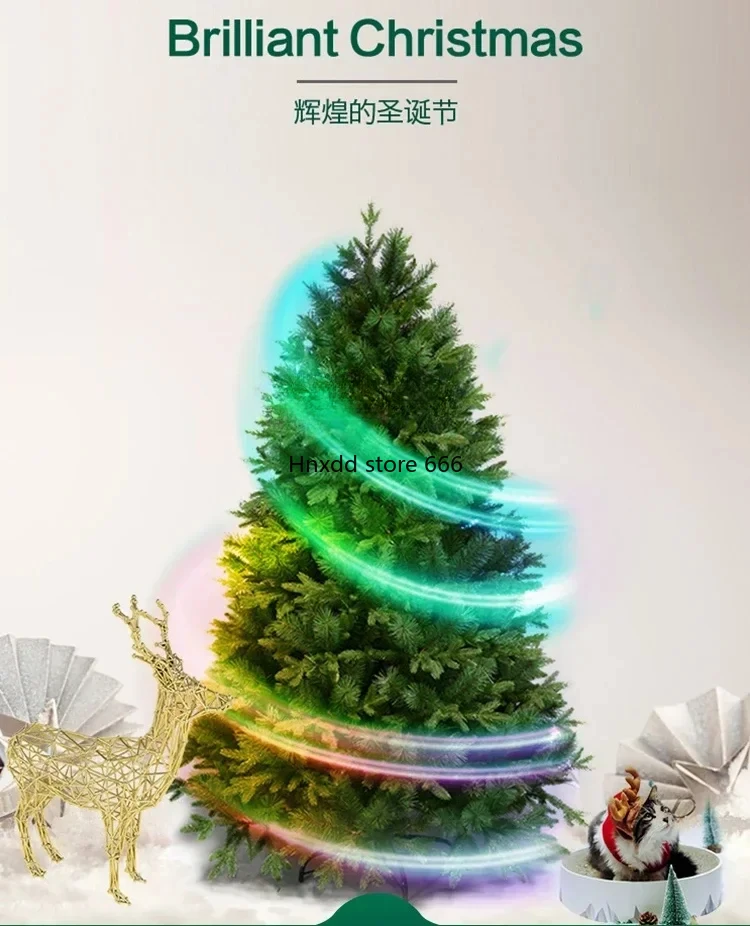 2.7 meters high-end luxury encrypted Christmas tree festival US version PE PVC9 feet household Christmas tree