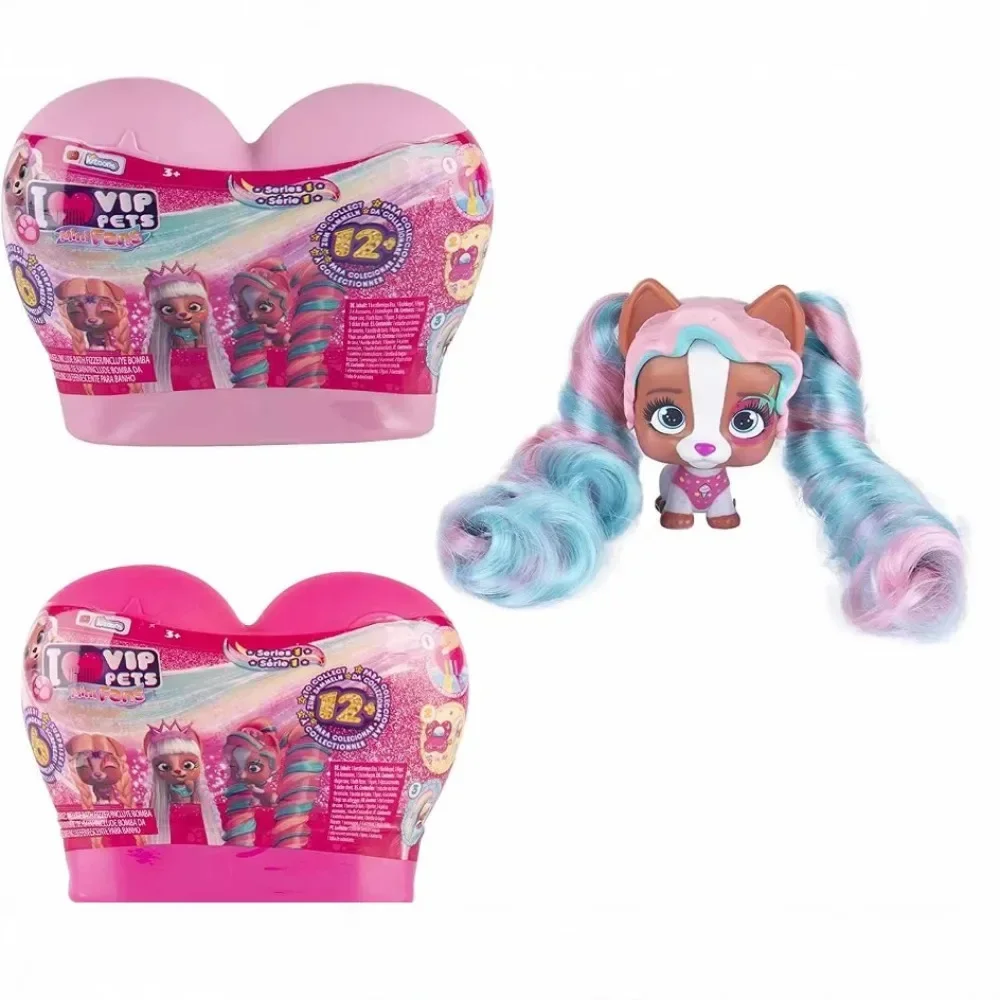 

Original I Love VIP Pets Hairdressing Doll Love Mini Pet VIP Dog Rare Limited Surprise Blind Box Braiding Toy Boys Girls Gifts