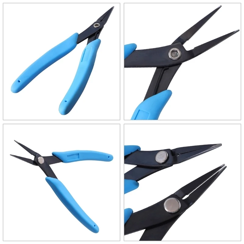 Pack of 2 Jewelry Crafting Pliers Jewelry Pliers Set Flat Nose Pliers Chain Nose Pliers Jewelry Making Tool for Jewelry