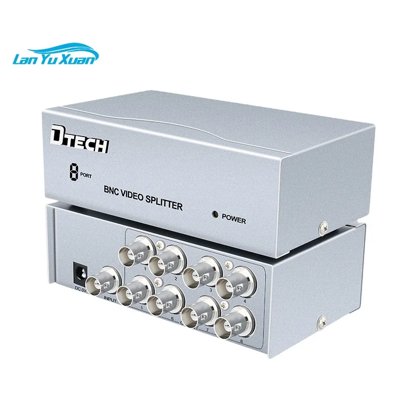 Dtech Factory Price BNC Distributor 1 Input 8 Output BNC SPLITTER 1*8