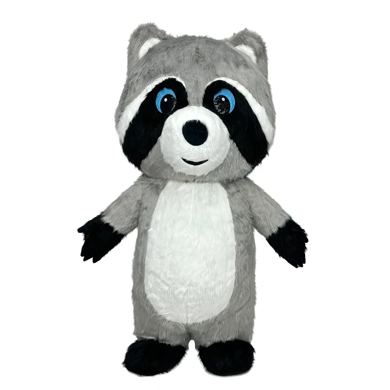 

Raccoon Plush Inflatable Costume Adult Character Cosplay Animal Birthday Halloween Carnival Party Activity Set