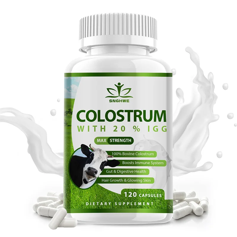 Bovine Colostrum Supplements Probiotics Immune,Digestive&Gastrointestinal Support-for Skin,Hair-Muscle Exercise Recovery&Energy