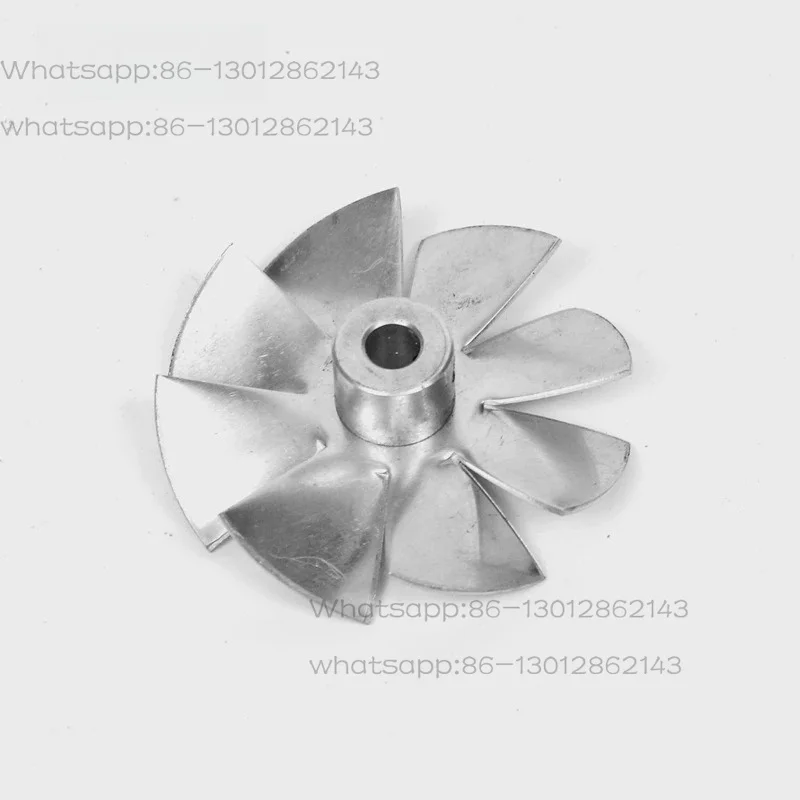 small axial fan aluminum high temperature cooling fan blade metal vane small DIY tools 70mm diameter 6mm shaft