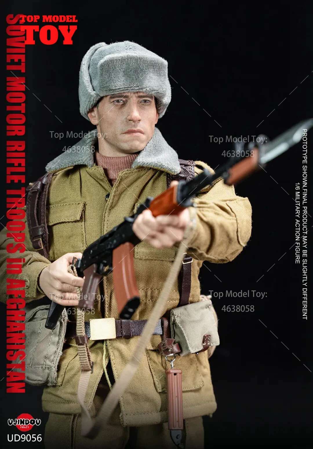 UJINDOU UD9056 Sowjetischer Motorgewehrtruppen im Maßstab 1:6 in Afghanistan Actionfigur Modell 12'' Männlicher Soldat zum Sammeln