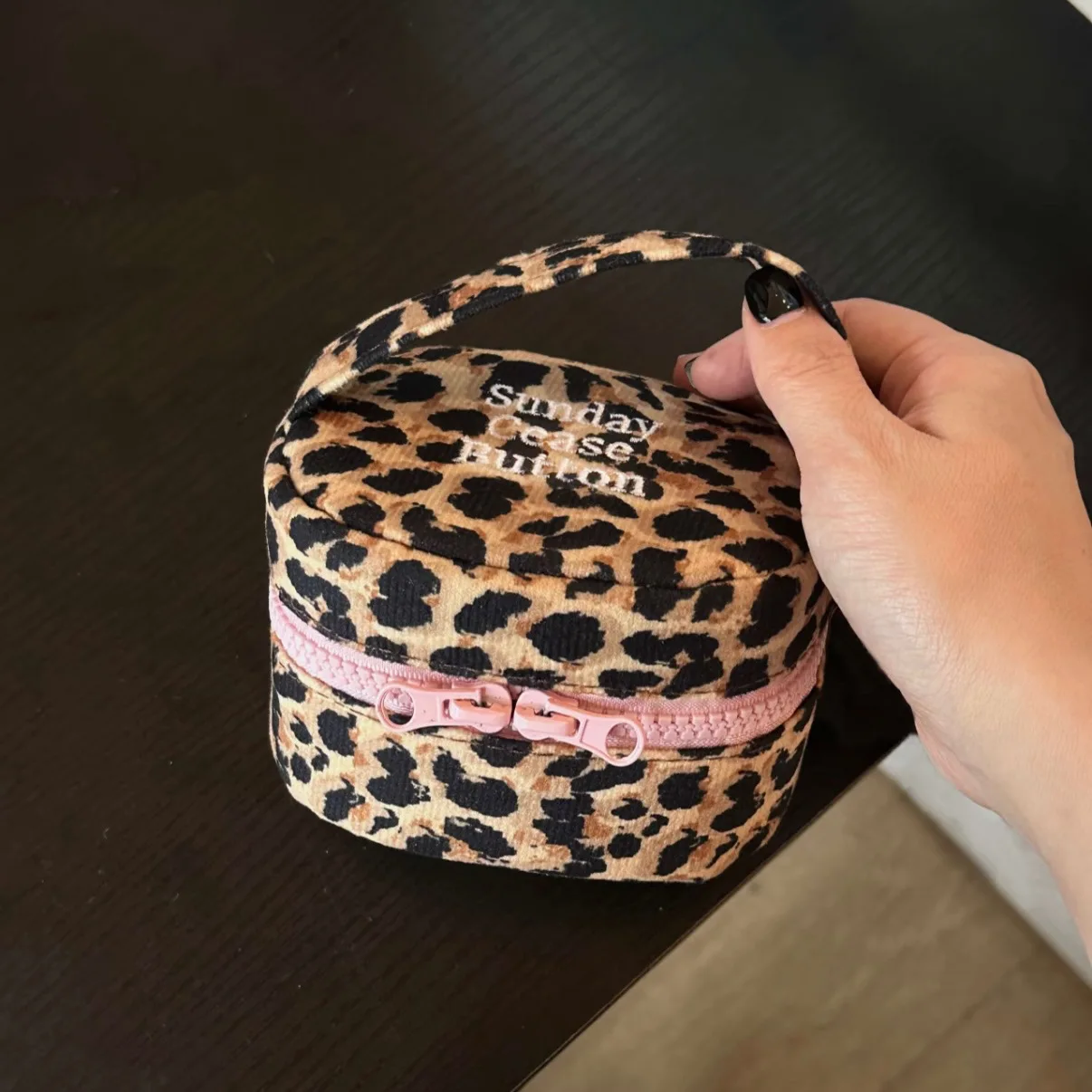 Leopard Print Tote Makeup Bag Zipper Cosmetic Organizer Storage Bag for Women Large Capacity Fashion Travel Toiletry Bag Case