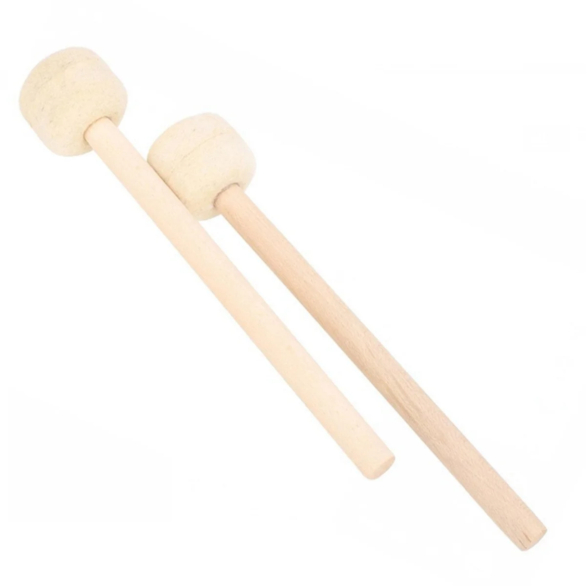 2Pcs Big Snare Drum Hammers Felt Head Wooden Big Drum Hammers Band Practice Playing Marching Drum Drum Sticks