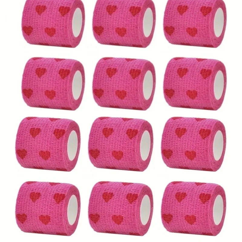 Athletic Tape Wraps for Sports, Colorful Bandage for Tattooing, Finger Joint, Knee Pet, Printed Self-Adhesive Wraps