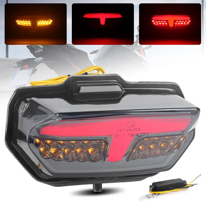 

Motorcycle Rear Tail Light Brake Turn Signals Integrated Led Stop Light For Honda CRF1100L Africa Twin 2020 2021 2022 2023 2024
