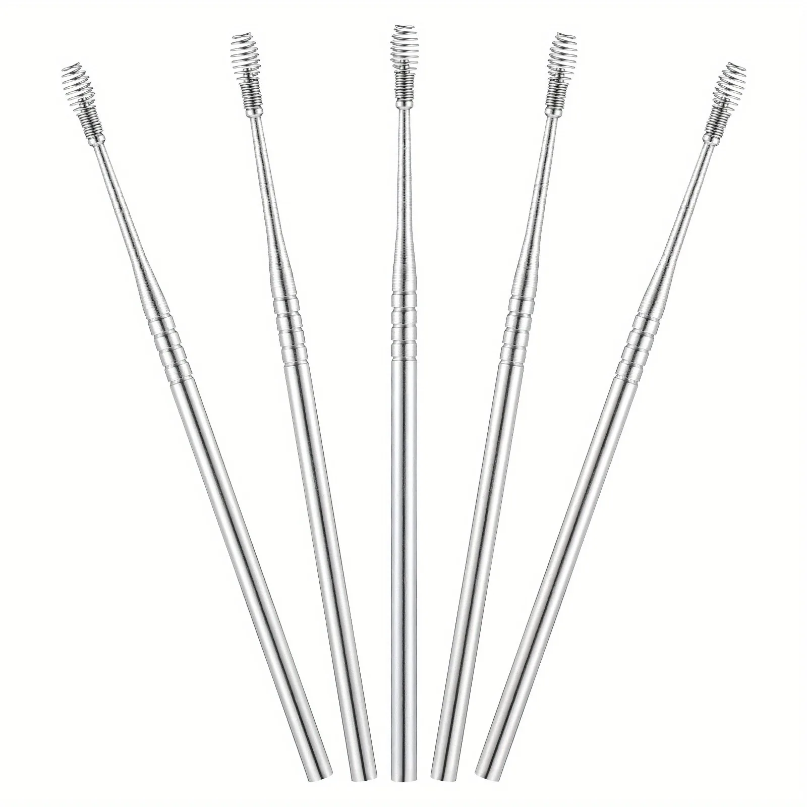 5pcs Stainless Steel Ear Cleaning Picks Earwax Removal Tools Spring Ear Spoons Health Care Instruments Ear Wax Clean Tool