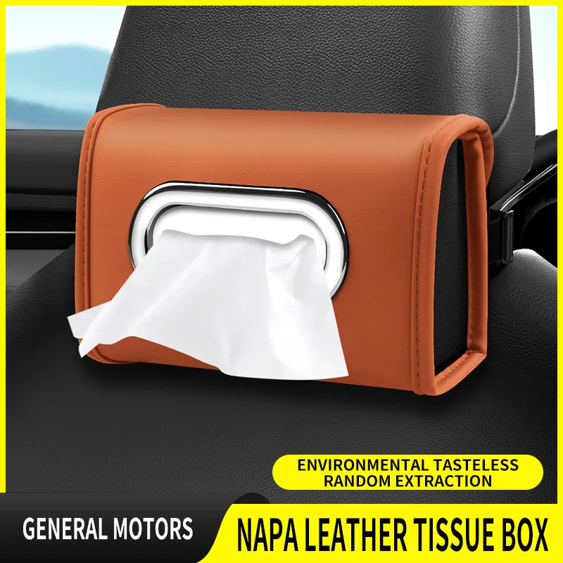 

Car Tissue Box - Creative Vehicle Paper Towel Holder, Armrest/Seat Back Hanging, Fixed Multifunctional Auto Tissue Pouch