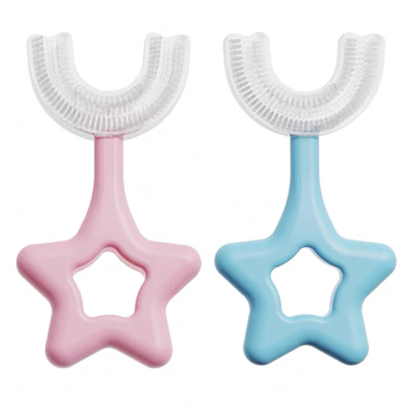 Baby Toothbrush Children 360 Degree U-shaped Child Toothbrush Teethers Baby Brush Silicone Kids Teeth Oral Care Cleaning