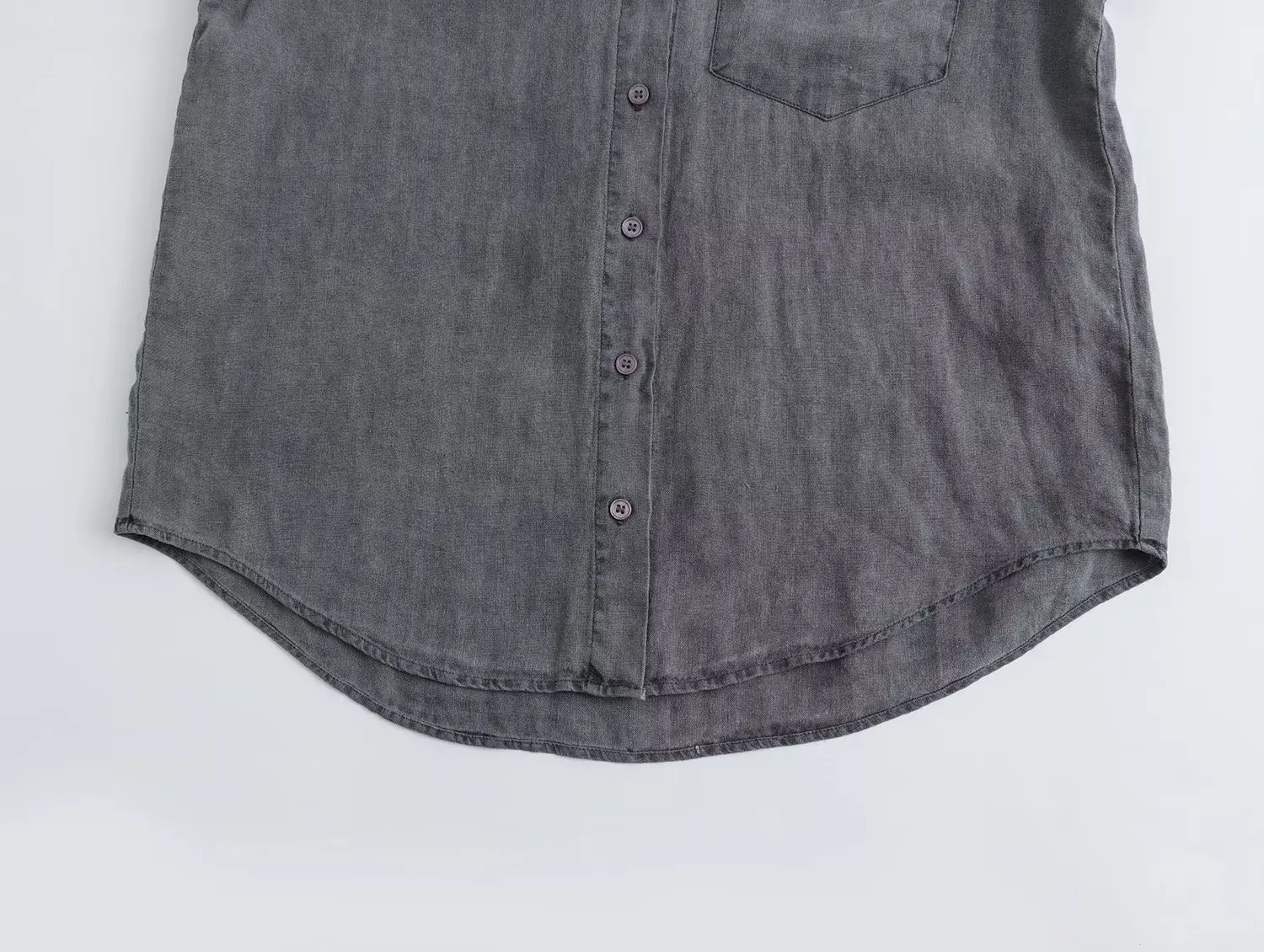 Imagem -06 - Traf-camisa Vintage Solta com Decote em v e Calças de Cintura Alta para Mulheres Jeans Longos Casuais Roupas de Linho Monocromáticas 2023