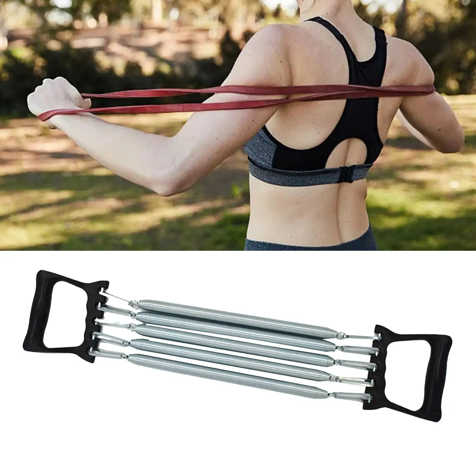 Chest Expander Device Home Gym Exerciser Yoga Trainer Foot Leg Arm Shoulder Back Resistance Band Arm Strength Spring Tensioner