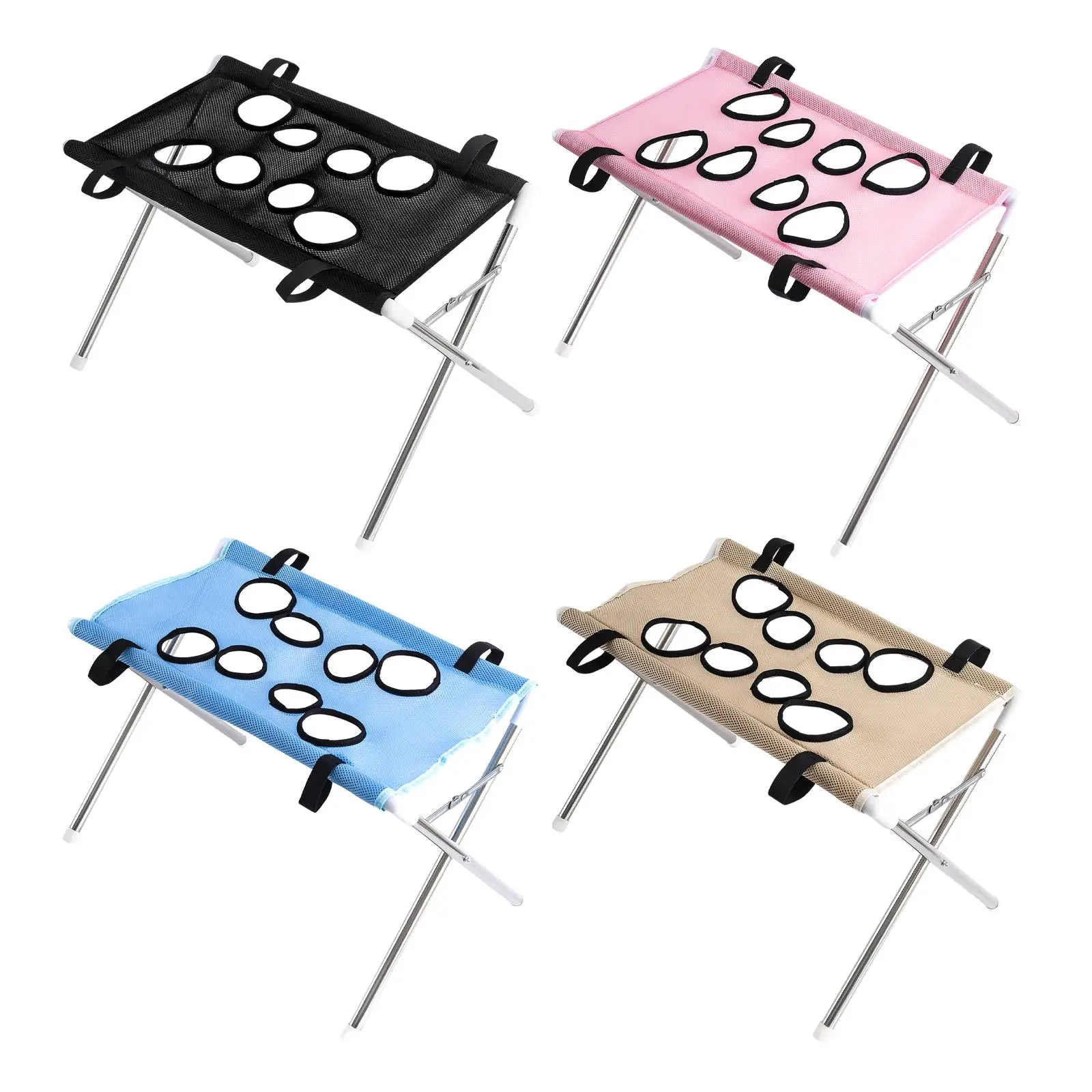 Pet Grooming Hammock with Washing Eight Hole Hammock Helper Cat Grooming Sling for Ear Cleaning Home
