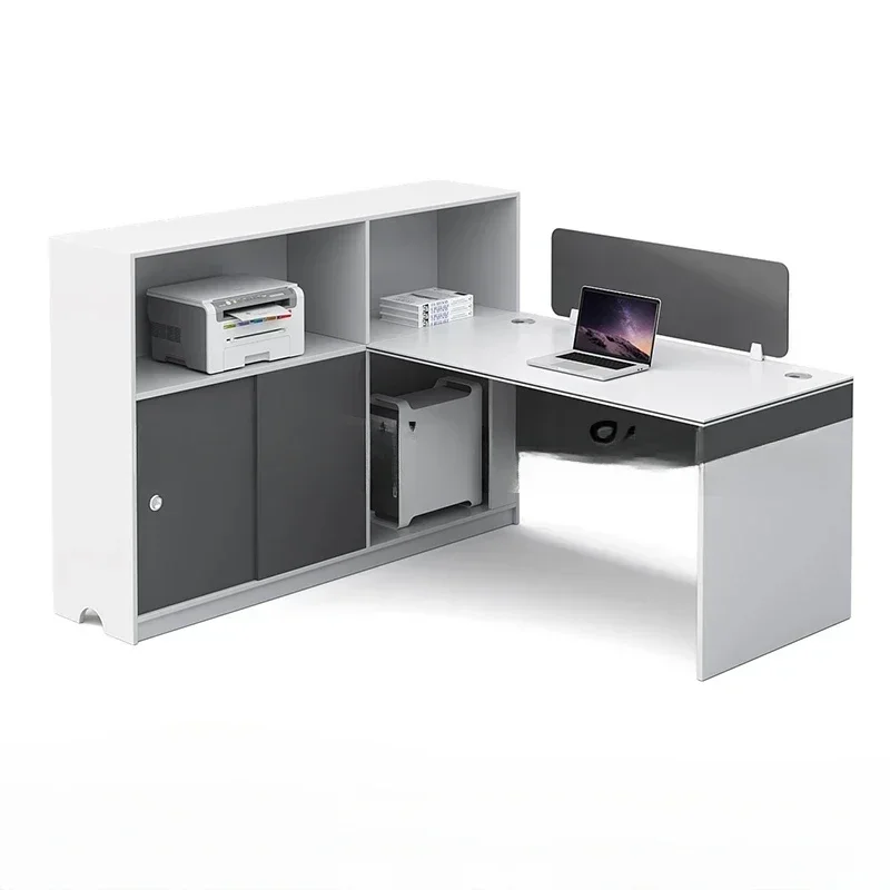 Modern Desk for Office Easy to Clean Non-Slip Feet Sturdy Construction Stable Structure Space Saving Scratch Resistant