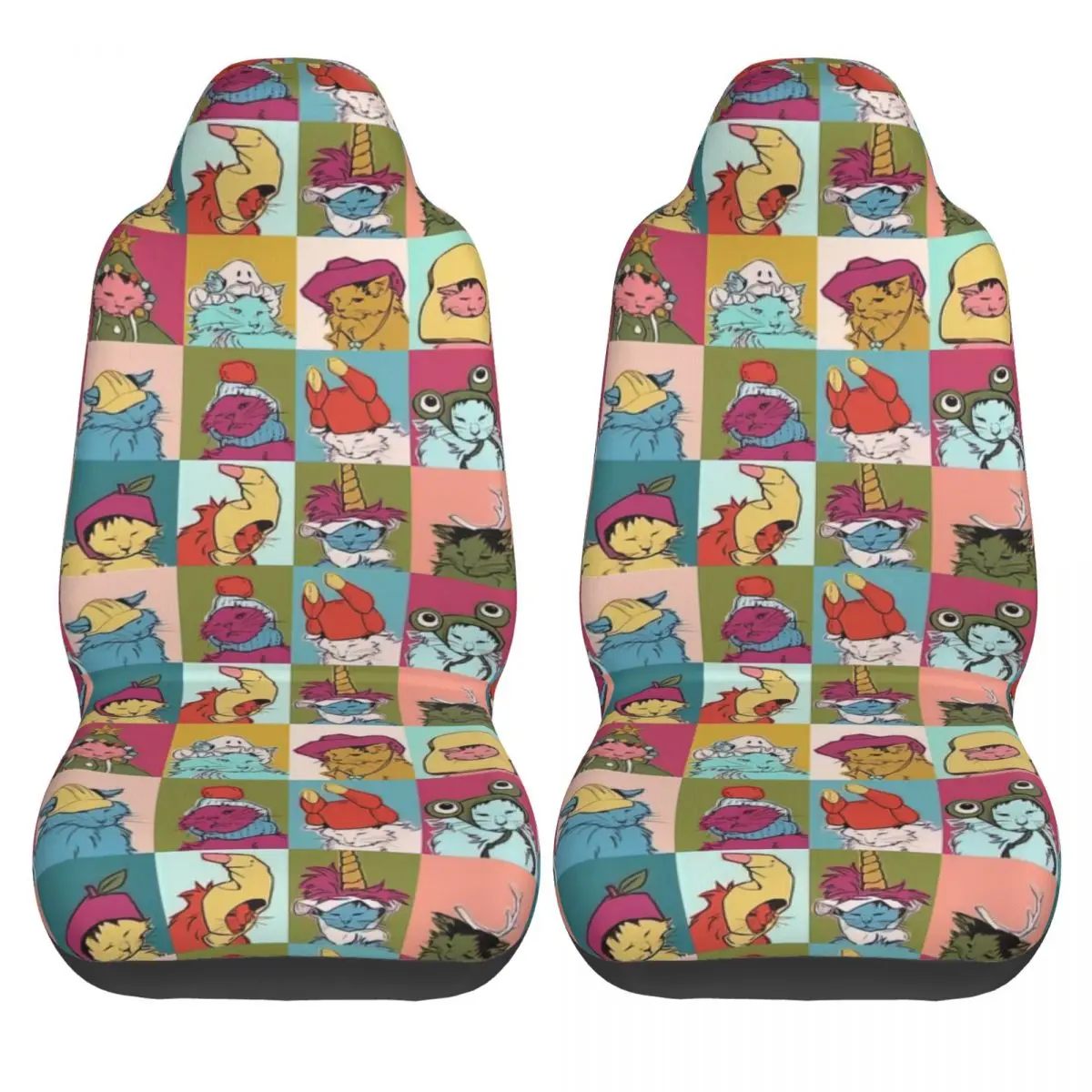 Pot Roast Hats Car Seat Cover Custom Printing Universal Front Protector Accessories Cushion Set