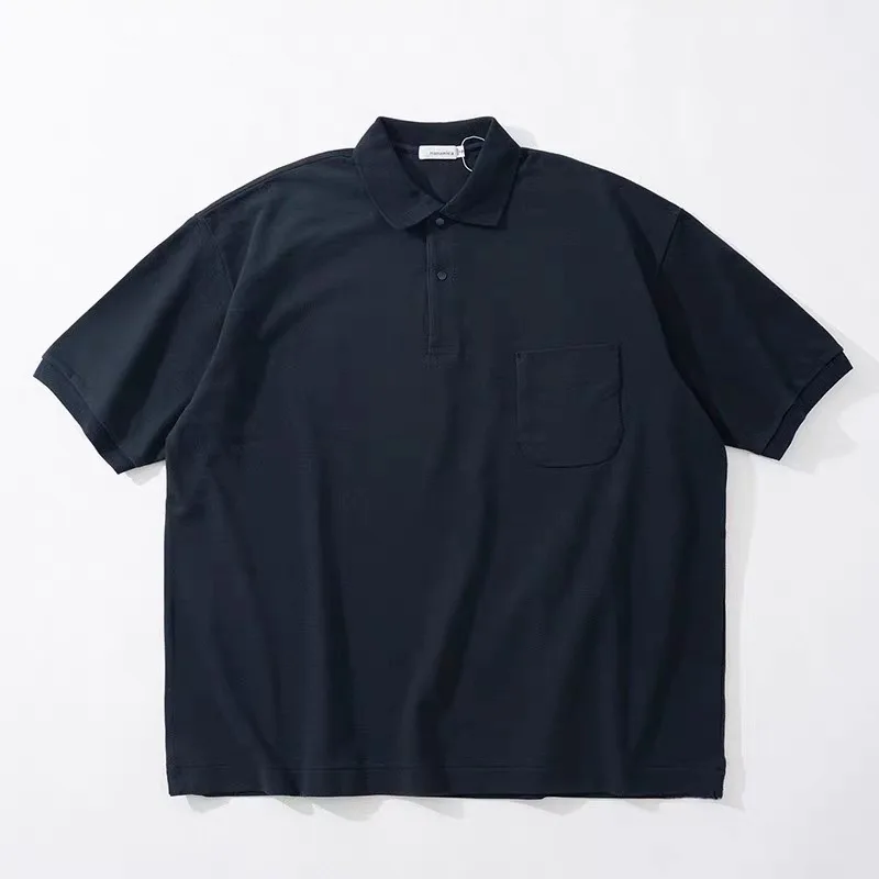 

NANAMICA 24SS Japanese loose silhouette lapel pearl cotton short-sleeved POLO shirt