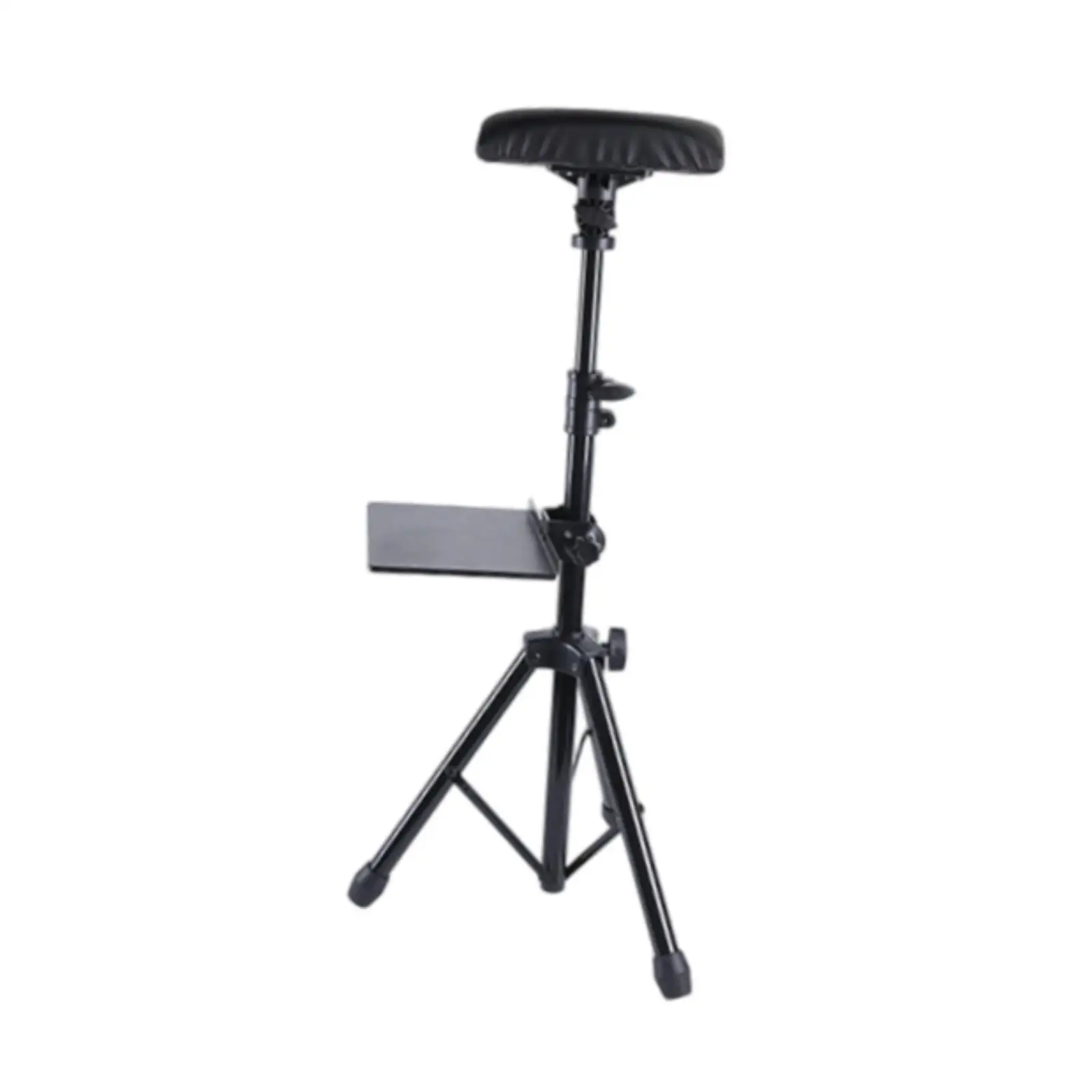 

Black Iron Armrest Tattoo Stand Adjustable Height Tripod Arm Leg Rest Holder for Salon and Home