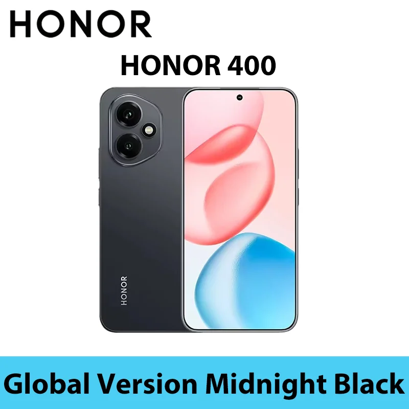 Globale versie HONOR 400 Smartphone 5G Snapdragon 7 Gen 3 200MP AI camera 6,55'' AMOLED scherm 5300mAh 66W SuperCharge
