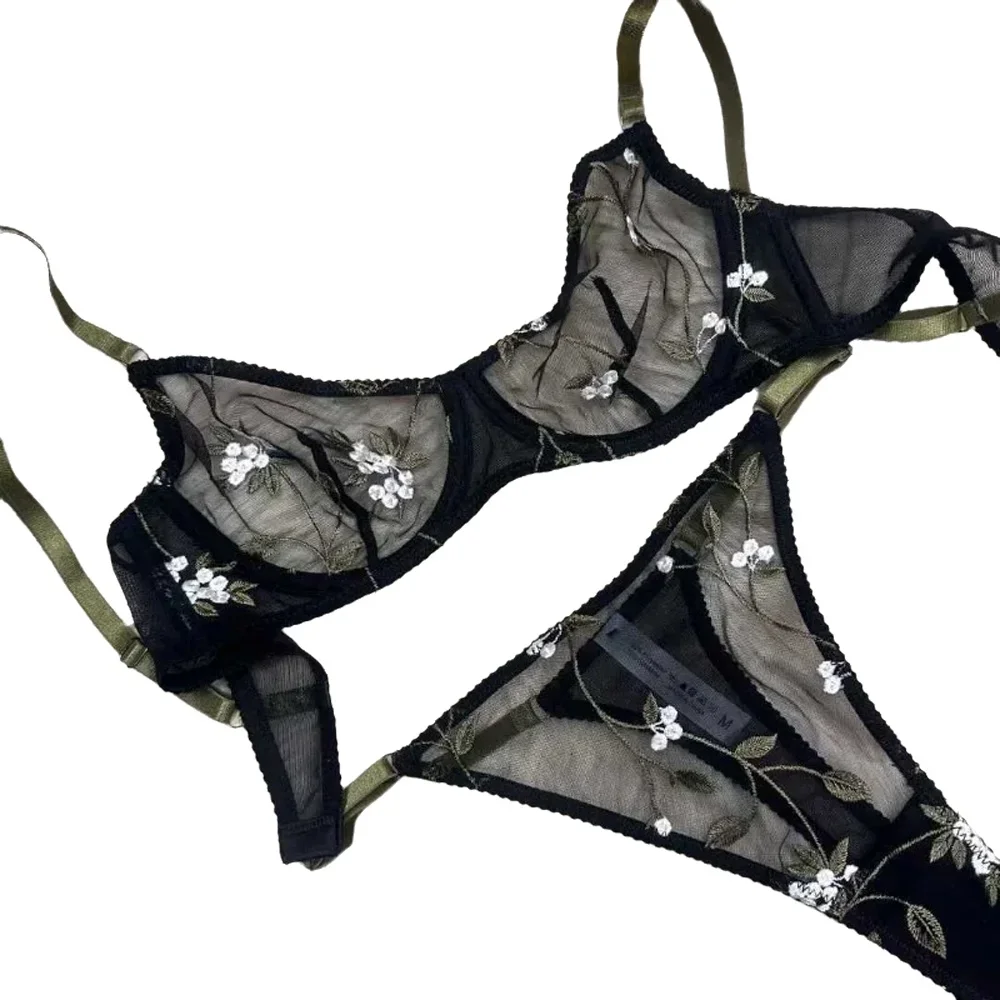 Sheer Mesh Bra - Set Lingerie Jaring Tipis Ultra Tipis,