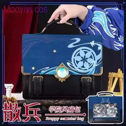 Xiao Cosplay Costume Bag, Tartaglia Genshin Impact Preppy Bag Zhongli Wanderer Nahida Lyney Klee Furina Large space in stock