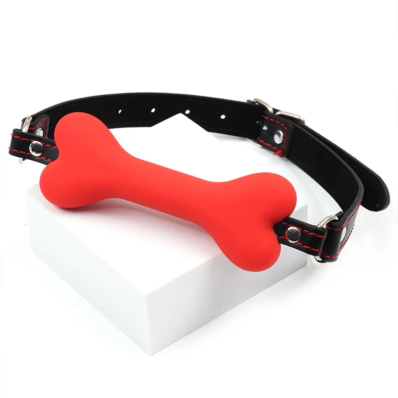 Sexy sexy leather dog bone mouth stuffed with adult bondage flirting teasing sex toys couples alternative sex toys accessories