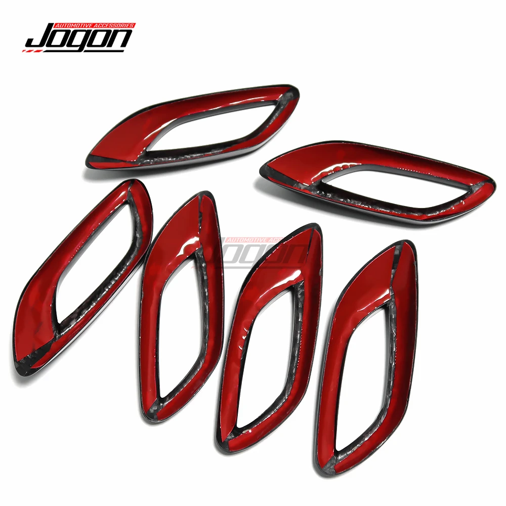 6Pcs Carbon Fiber For Maserati Levante Sport S 2016-2023 Exterior Car Side Fender Air Vent Intake Cover Sticker Trim Accessories - Image 5