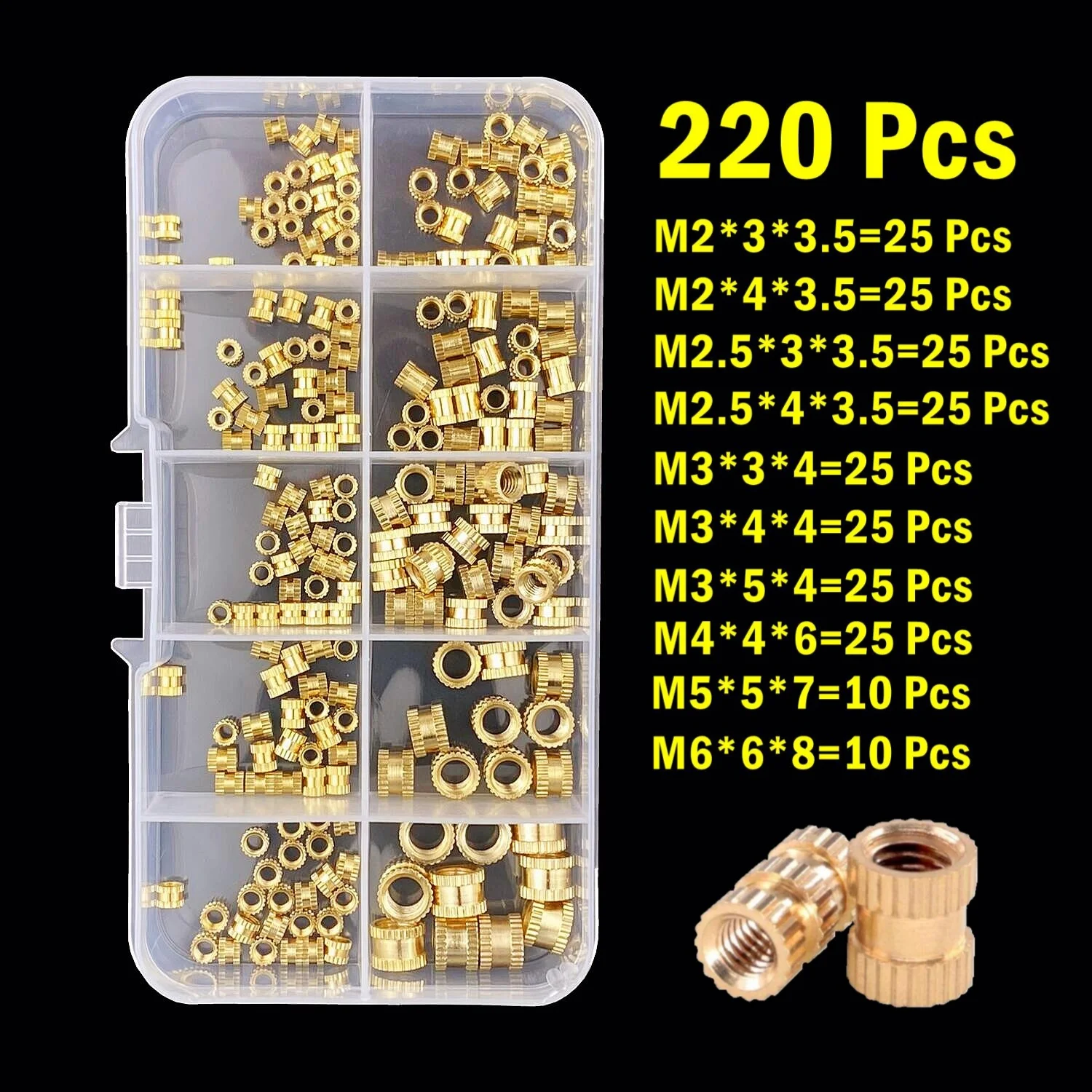 Warmte-inzetmoer Soldeerpunt Adapter Voor TS100/101 Pine64 Pinecil Serie Soldeerbout Maat M2-M8 Hot Melt Invoegen Kits